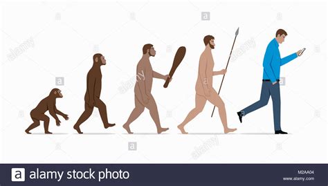 Evolution Of Man From Ape Stock Photos And Evolution Of Man From Ape