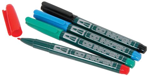 Disc Cd Pen Set Red Blue Black And Green 126182uk He6182