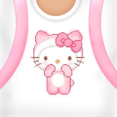 Free Roblox T Shirt White Shirt W Pink Pixel Hello Kitty Design Hello Kitty T Shirt Cute