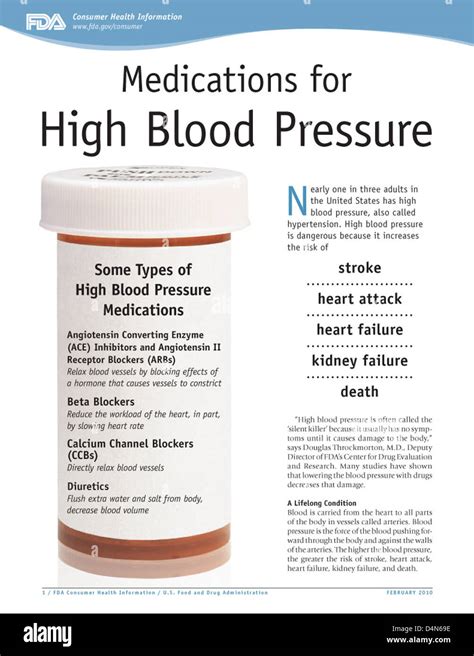 Medications For High Blood Pressure Stock Photo Alamy