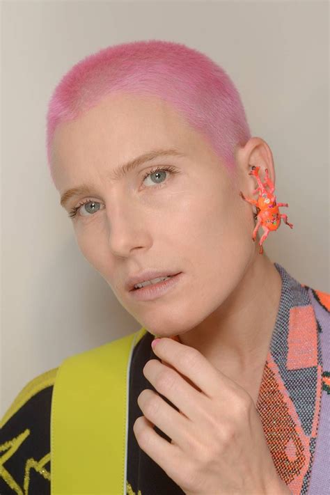 At The Matty Bovan Show The Newly Buzz Cut Dree Hemingway Had Their