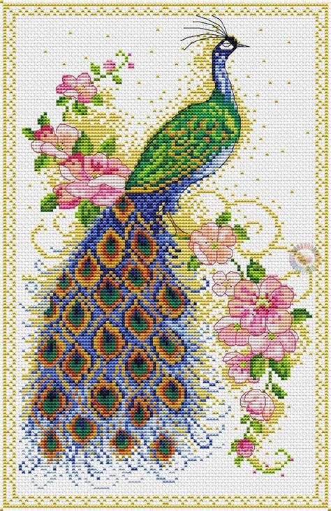 free printable peacock cross stitch patterns printable templates