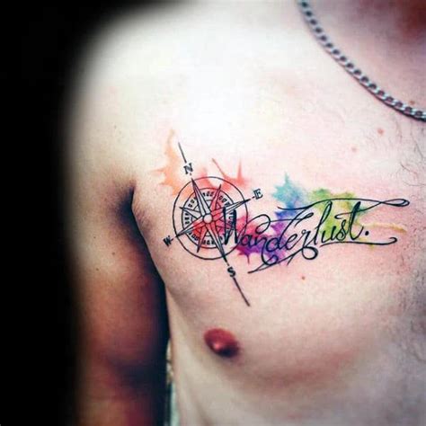 The color of a rose can also change its meaning: 70 Wanderlust Tattoo Designs For Men - Travel Inspired Ink ...