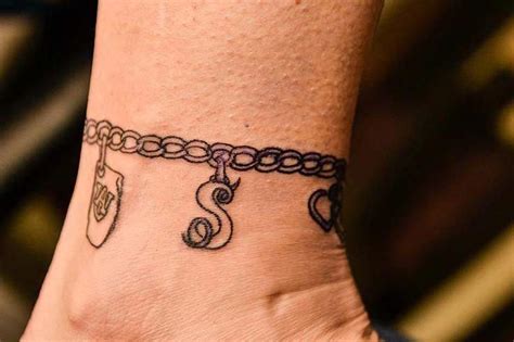 Anklet Tattoo Idea Tattoo Bracelet Charm Bracelet