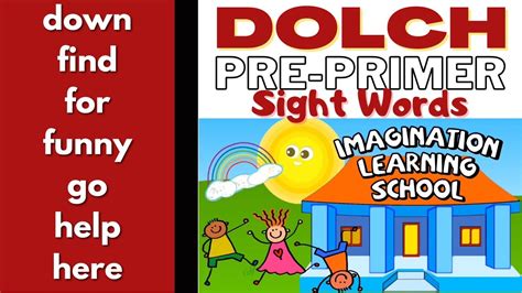 Dolch Primer Sight Words Dolch Sight Word Practice For Presk Kinder