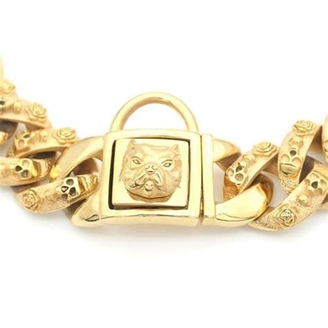 32mm Gold Chain Dog Collar 316l Stainless Steel Link Gold Necklace For