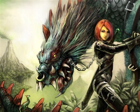 5120x4096 Dragon Woman Fantasy Warrior Woman With Her Dragon 5118