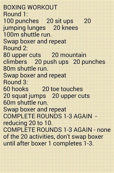 Boxing Workout Get Off My Arse Pinterest Workout