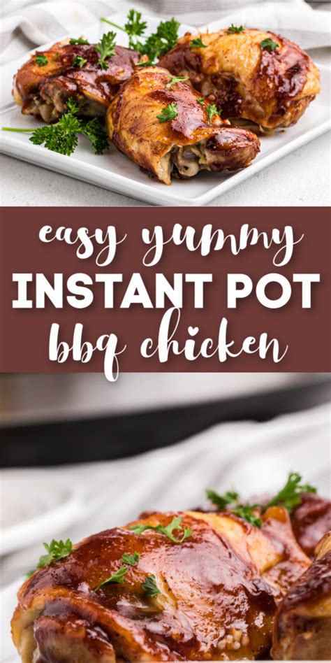 The saucy, shredded meat can be used in countless it gives you the option to use boneless chicken breasts, thighs, or a combination of the two. Instant Pot BBQ Chicken Thighs - PinkWhen | Recipe in 2020 ...