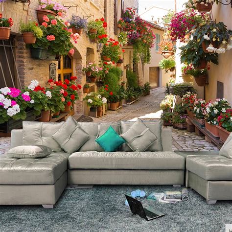 Another type of wall décor you can do yourself involves working with spray paint. European Street Scenery Custom Mural Wallpaper Flower Full Wall Murals Printed Home Decor Photo ...