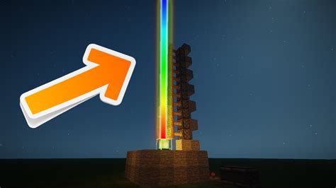 How To Build A Rainbow Beacon In Minecraft Youtube