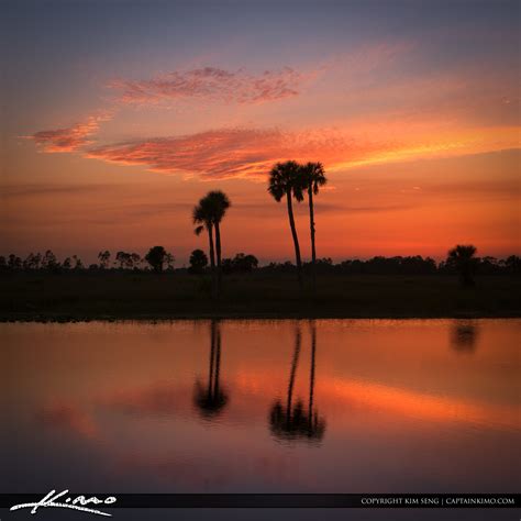 Florida Landscape At Sunset Pine Glades Natural Area Hdr Photography By Captain Kimo