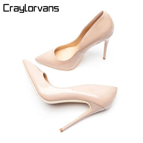 Craylorvans Brand Shoes Woman High Heels Pumps Nude High Heels 12CM