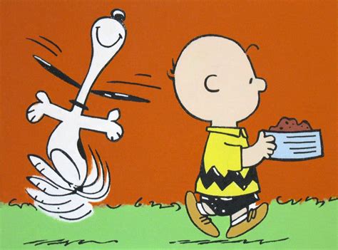 charlie brown and snoopy dancing peanuts comic from the 60s etsy
