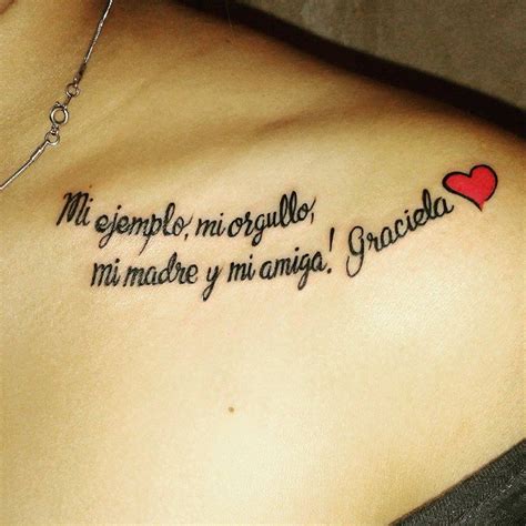Tatuaje Frase And Corazón En Honor A Madre Tatuajes Para Mujeres
