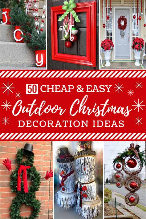 Truly distinctive outdoor christmas decoration this front door christmas decoration idea is truly unique. 50 Cheap & Easy DIY Outdoor Christmas Decorations ...