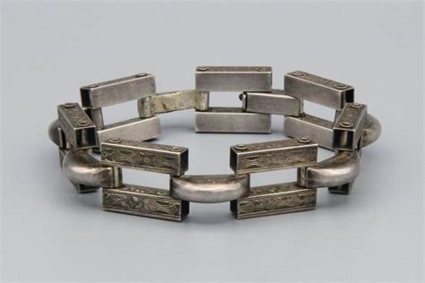 Rare Antique 1910s Edwardian Sterling Bracelet Ornate Silver Etsy