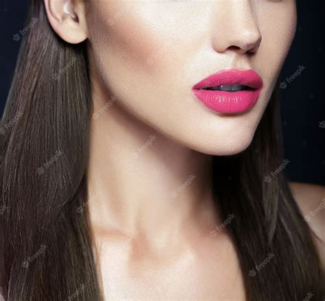 Free Photo Perfect Pink Lips Of Sexy Beautiful Woman Model