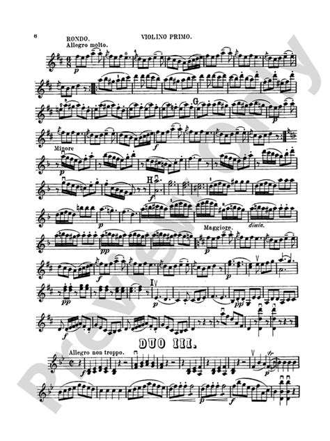 Pleyel Six Easy Duets Op 59 Duet No 3 Violin I Part Digital