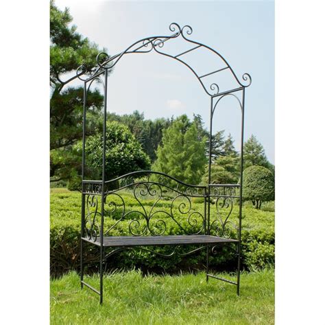 Die sichthöhe beträgt stattliche 2,45 m. Garten Living 2-Sitzer Rosenbogen mit Bank aus Metall ...