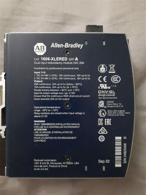 Allen Bradley 1606 Xlered Power Supply Redundancy Module Ebay