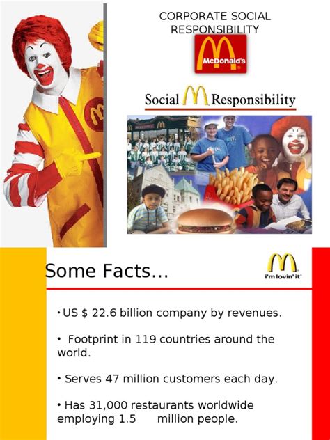 Csr Mcdonalds Corporate Social Responsibility Mc Donalds