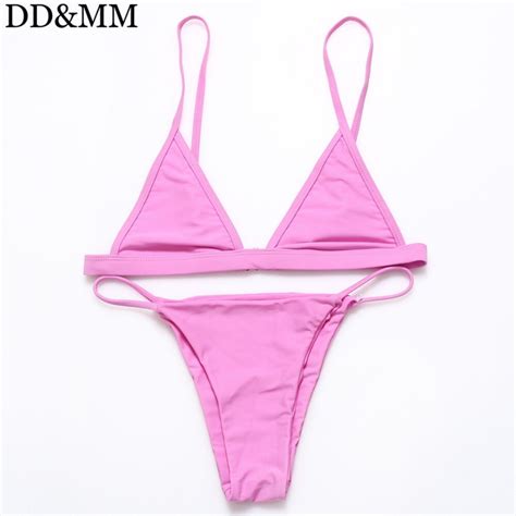Ddandmm Sexy Micro Bikini Set 2018 New Women Swimwear Vogue Swimsuit Female Maillot De Bain