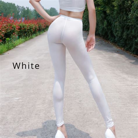 Women Sheer See Through Trousers Pants Leggings Skinny Sexy Clubwear