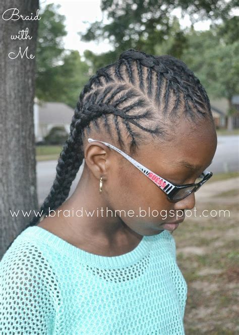 So, have a sneak peak of all the hairstyles for crochet braids below and give a go to the. Side view of fishbone cornrow hairstyle on long natural ...