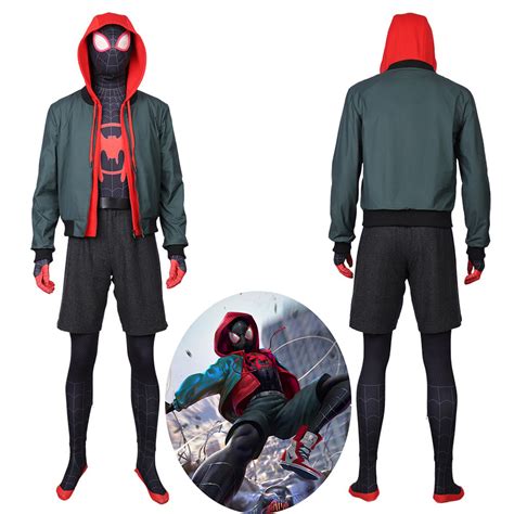Miles Morales Costume Cosplay Suit New Spider Man Into The Spider
