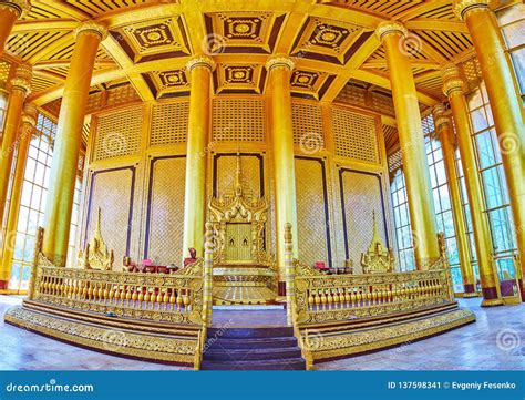 The Royal Throne In Kanbawzathadi Golden Palace Bago Myanmar
