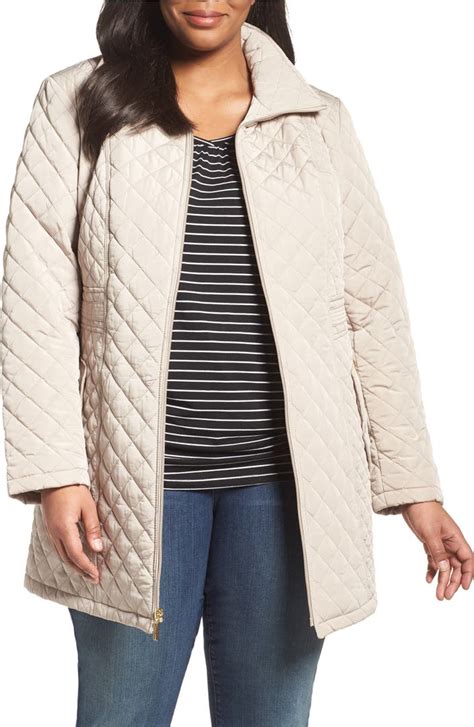 Gallery Side Tab Quilted Jacket Plus Size Nordstrom