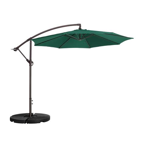 Villacera 10 Ft Aluminum Cantilever Tilt Patio Umbrella In Green
