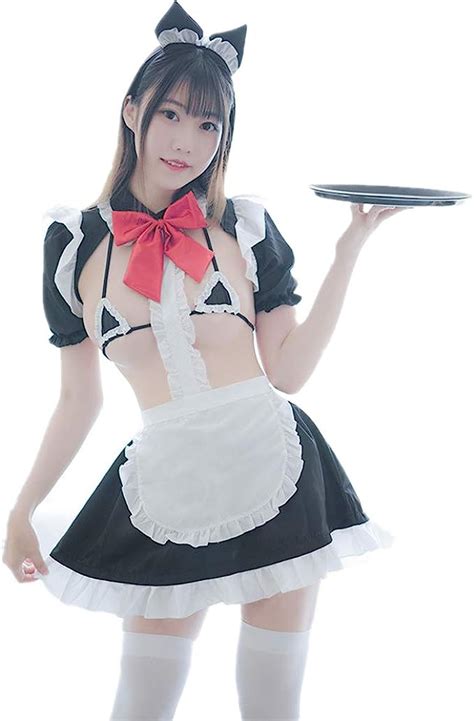 yomorio sexy anime maid costume cute cat cosplay lingerie lace french maid uniform