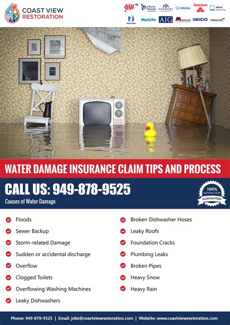Water Damage Insurance Claim Tips And Process Coast View Plumbing