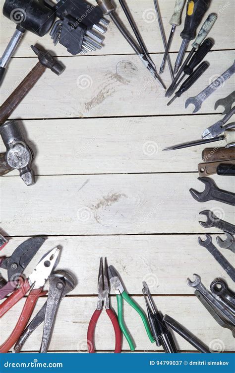 Construction Tools For Repair Hammers Screwdriver Stock Image Image