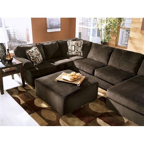 Vista Chocolate Sectional Living Room Set Signature Design By Ashley