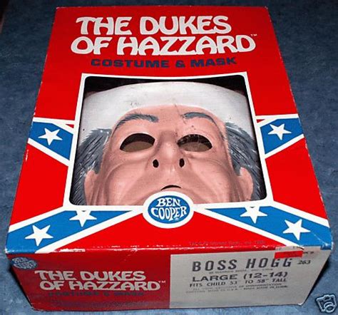 Vintage Boss Hogg Dukes Of Hazzard Costume Mask Box 42085428
