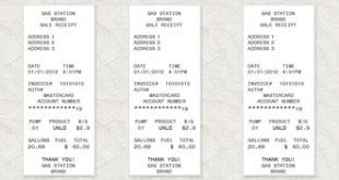 gas station receipt