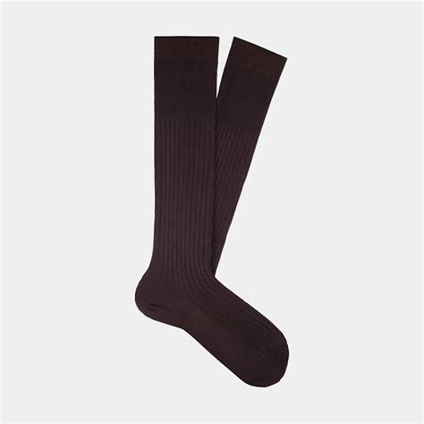 Knee High Socks Brown Mens Suitsupply Socks
