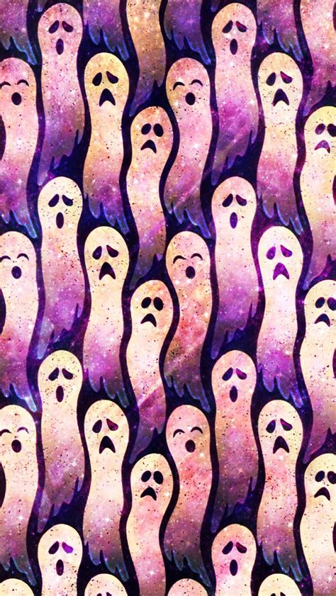 Spooky Ghost Galaxy Made By Me Purple Sparkly Wallpapers