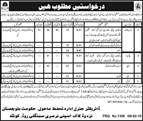 Job application format in english: Balochistan Environment Protection Department Jobs 2021 Application Form Interview Date ...