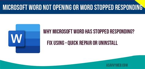 Microsoft Word Not Opening Packskda