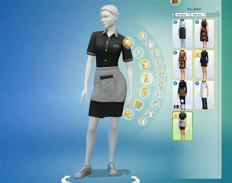 Sims 4 Restaurant Uniform 5 Simcitizens