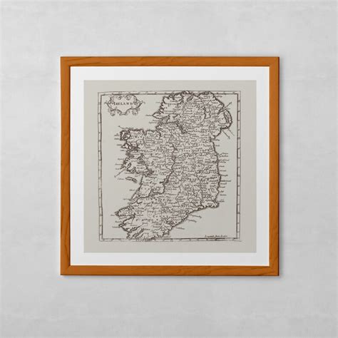 Vintage Ireland Map Antique Ireland Map Professional Etsy