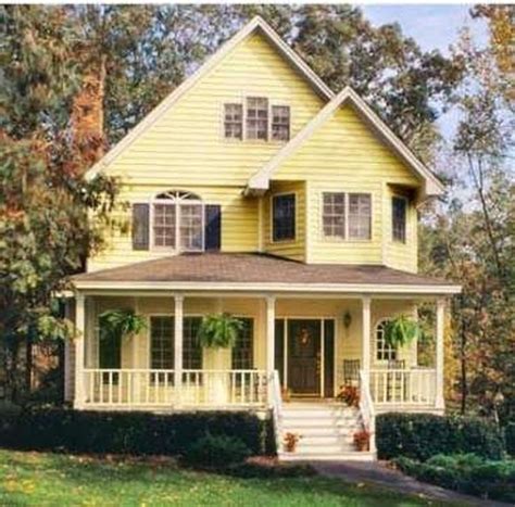 Popular Yellow House Exterior Design Ideas 20 Yellow