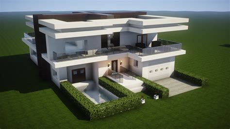 This modern design house has a room with an acceptable size, as well as a dining room and large kitchen, a once the file is downloaded, just click and minecraft will automatically open and export. Modern House Build : Minecraft