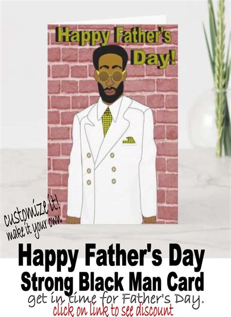 Unique father's day cards from independent artists. Happy Father's Day Strong Black Man African American Card in 2020 | Happy fathers day, Strong ...