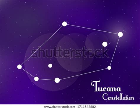 Tucana Constellation Starry Night Sky Cluster Stock Vector Royalty
