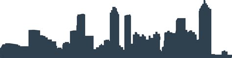 Atlanta Skyline Silhouette Drawing - skyline png download - 2457*617 png image